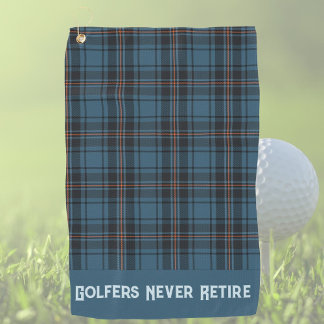 Custom Plaid Sports Retirement Geschenke für Vater Golfhandtuch