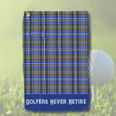 Custom Plaid Sports Retirement Geschenke für Vater Golfhandtuch