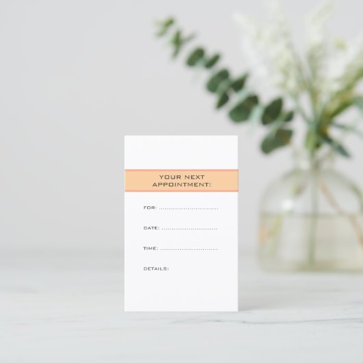 Custom Plain Appointment Reminder Template Terminkarte (Stehend Vorderseite)
