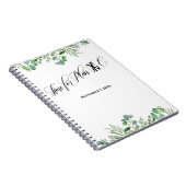 Custom Plan C Hochzeit mit Eukalyptus Notizblock (Rechte Seite)