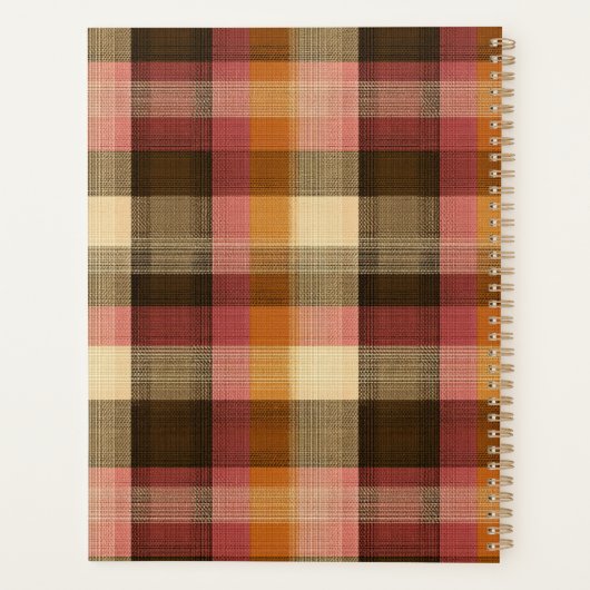 Custom Planner Gingham Pattern Style Planer (Rückseite)