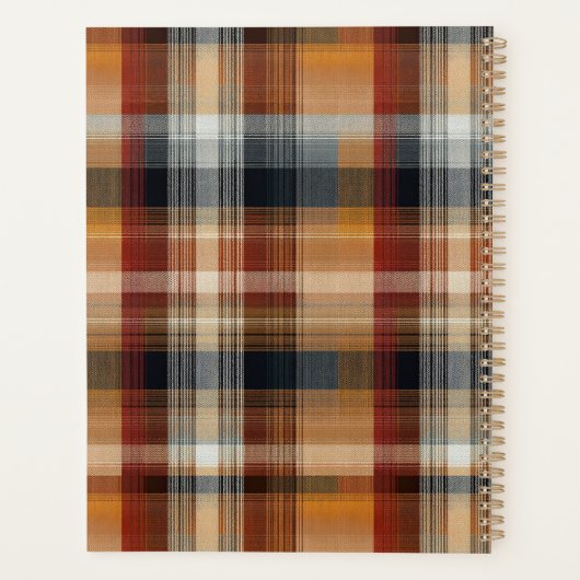 Custom Planner Gingham Pattern Style Planer (Rückseite)