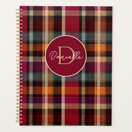 Custom Planner Gingham Pattern Style Planer (Vorderseite)
