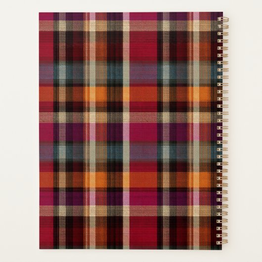 Custom Planner Gingham Pattern Style Planer (Rückseite)