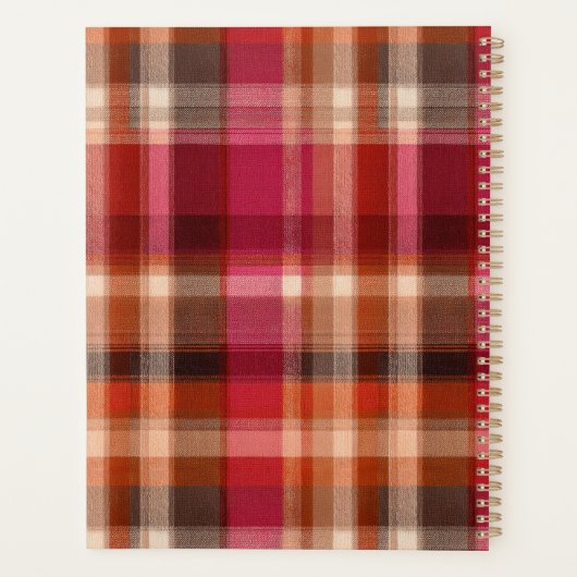 Custom Planner Gingham Pattern Style Planer (Rückseite)