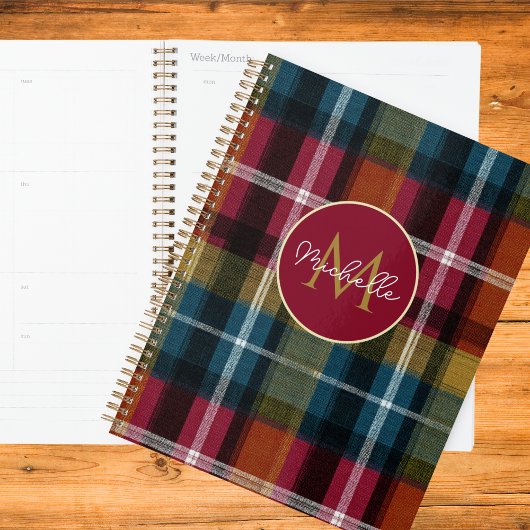 Custom Planner Gingham Pattern Style Planer