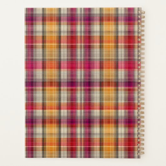 Custom Planner Gingham Pattern Style Planer (Rückseite)