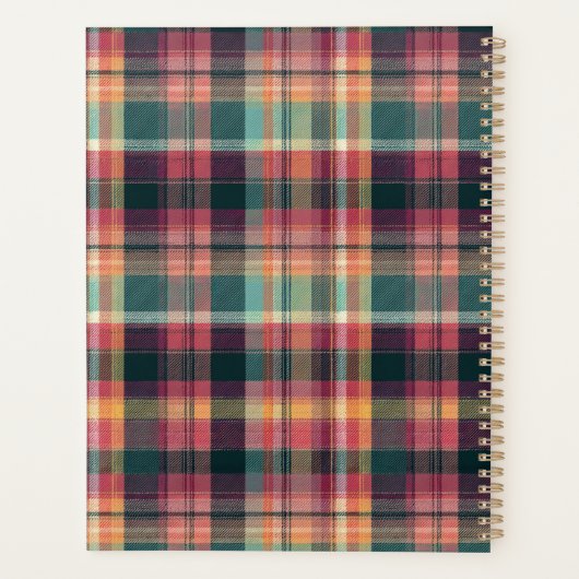 Custom Planner Gingham Pattern Style Planer (Rückseite)