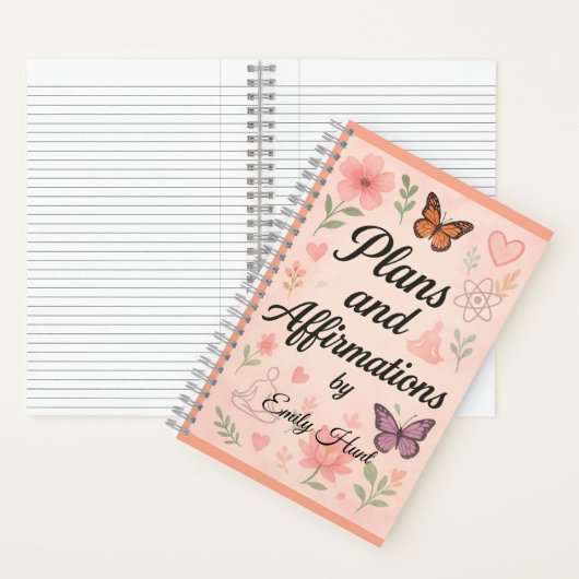 Custom Plans & Affirmations Notebook Gift Notizblock (Innen)