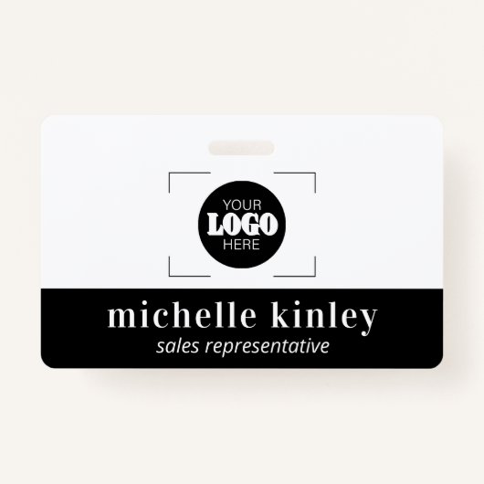 Custom plastic name badge logo QR code ID badge Ausweis (Vorderseite)