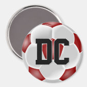 Custom-Player-Nummer des Red Soccer Ball/Letter Sp Magnet (Vorderseite/Rückseite)