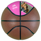 Custom Player Photos Team Name and Number Pink Basketball (Rechts)