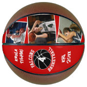 Custom Player Photos Team Name and Number Red Basketball (Vorderseite)