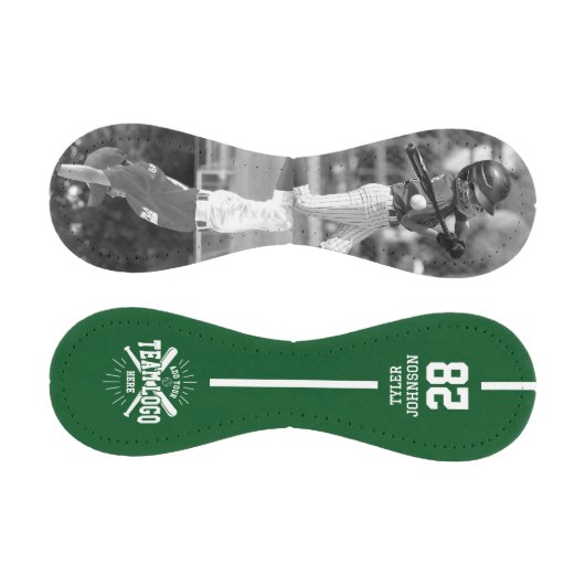 Custom Player Team Logo 2 Photo Green Baseball (Paneele)