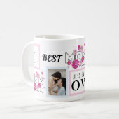 Custom Playful Happy Family Photo Collage  Kaffeetasse (Vorderseite Links)