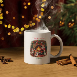 Custom Playful Santa & Pets Weihnachten Tasse