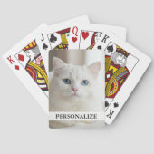 Custom playing cards | white cat with blue eyes spielkarten (Rückseite)