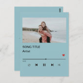 Custom Playlist Photo and Song QR Code PostCard Postkarte (Vorne/Hinten)