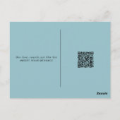 Custom Playlist Photo and Song QR Code PostCard Postkarte (Rückseite)