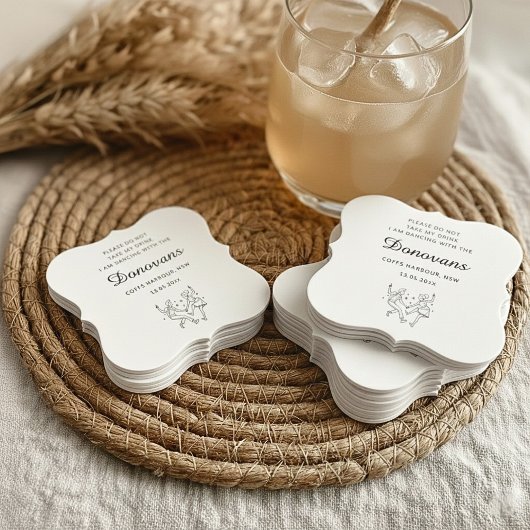 Custom Please Do Not Take My Drink Wedding Untersetzer