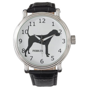 CUSTOM Plott Hound Hund Silhouette Armbanduhr