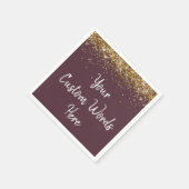 Custom Plum Lila Gold Serviette Geburtstagsparty (Ecke)