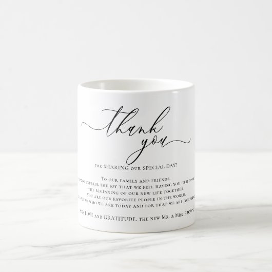Custom Poem Thank You Kaffeetasse (Mittel)