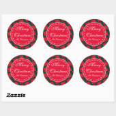 Custom Poinsettia Weihnachtsgeschenke Tag Stickers (Blatt)