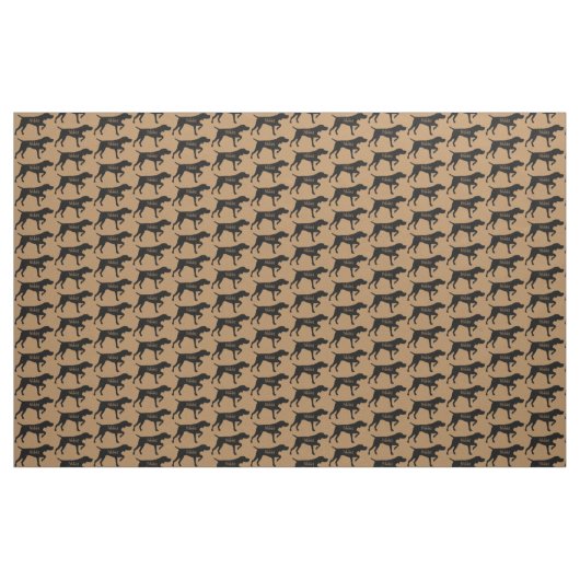 Custom Pointer Dog Fabric Stoff (Yard (91,4 cm))