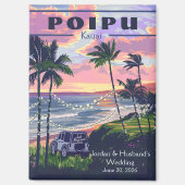 Custom Poipu Kauai Wedding 3 Magnet (Vorderseite)