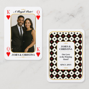 Custom Poker Cards, Royal Pair Couple Geschenk Telefonnummerkarte