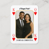 Custom Poker Cards, Royal Pair Couple Geschenk Telefonnummerkarte (Vorderseite)