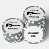 Custom Poker Chip Golf mit E-Gitarre Logo (Stapel)