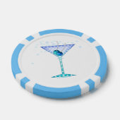 CUSTOM POKER CHIPS - BLAUE MARTINI (Einzeln)
