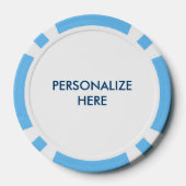 CUSTOM POKER CHIPS - BLAUE MARTINI (Rückseite)