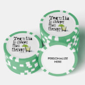 CUSTOM POKER CHIPS - TEQUILA, CHEAPER ALS THERAPIE (Stapel)