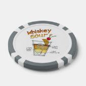 CUSTOM POKER CHIPS - WHISKEY SOUR RECIPE COCKTAIL (Einzeln)