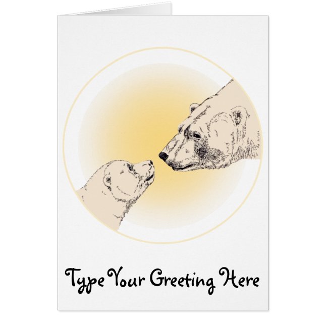 Custom Polar Bear Card Wildlife Art Cards (Vorne)