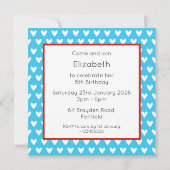 Custom Polar Bear & Rainbow Birthday Einladung (Rückseite)