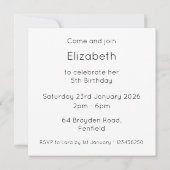 Custom Polar Bear & Rainbow Birthday Einladung (Rückseite)