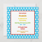 Custom Polar Bear & Rainbow Birthday Einladung (Rückseite)