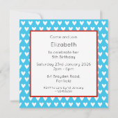Custom Polar Bear & Rainbow Birthday Einladung (Rückseite)