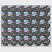 Custom Polar Express Zug Weihnachtsschneeflocke Geschenkpapier (Flach)