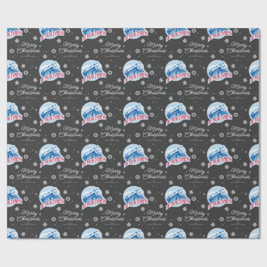 Custom Polar Express Zug Weihnachtsschneeflocke Geschenkpapier (Flach)