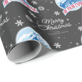 Custom Polar Express Zug Weihnachtsschneeflocke Geschenkpapier (Rolleneckpunkt)