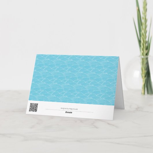 Custom Polaroid Photo Collage Folded Card Dankeskarte (Rückseite)