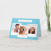 Custom Polaroid Photo Collage Folded Card Dankeskarte (Vorderseite)