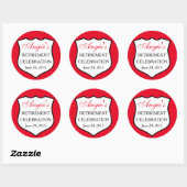 Custom Police Abzeichen Black Red Retirement Runder Aufkleber (Blatt)