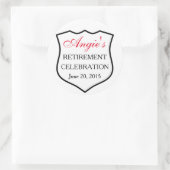 Custom Police Abzeichen Black Red Retirement Runder Aufkleber (Tasche)