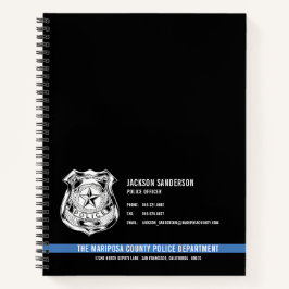 Custom Police Department Law Enforcement Logo Notizblock